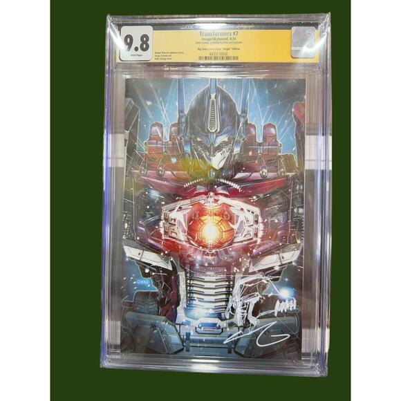 TRANSFORMERS #7 CGC 9.8 SS Signed by GIANG IDW 2023 Optimus Megatron Sketch